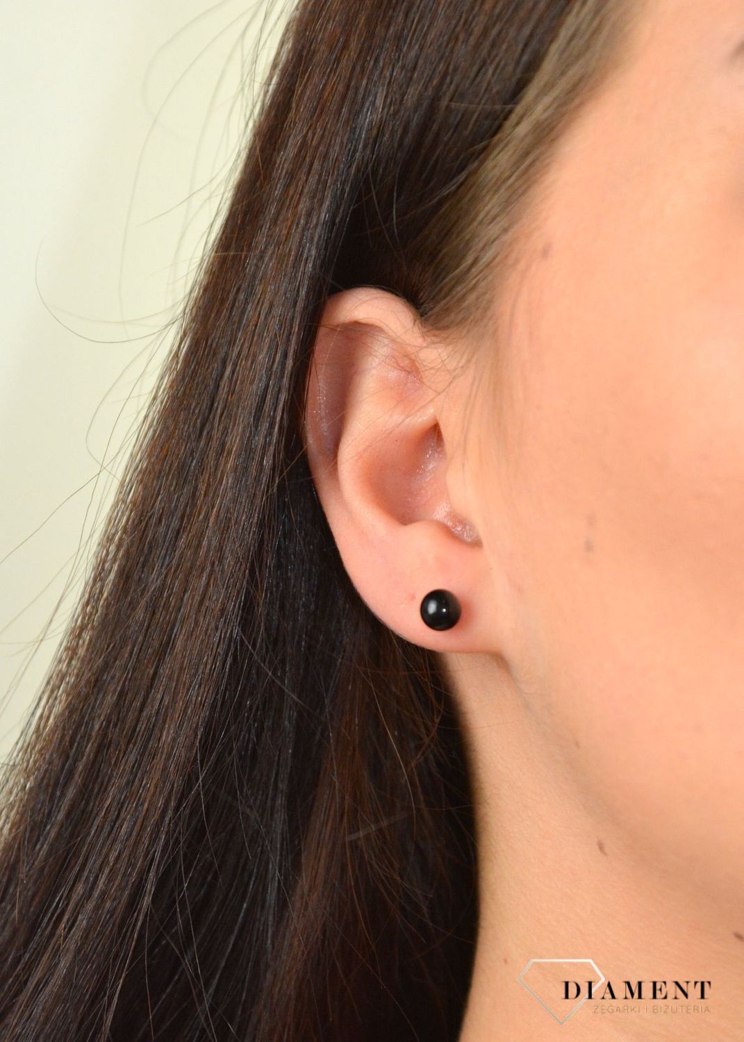 Srebrne kolczyki szkło weneckie 'Klasyczna czerń' Murano 34.jpg